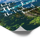 Poster Mon aide vient du Lord Psalm 121 Mountain Art (Coin)