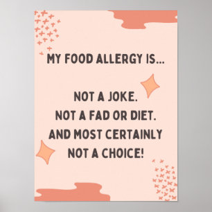 Poster Mon Allergie N'Est Pas Une Blague