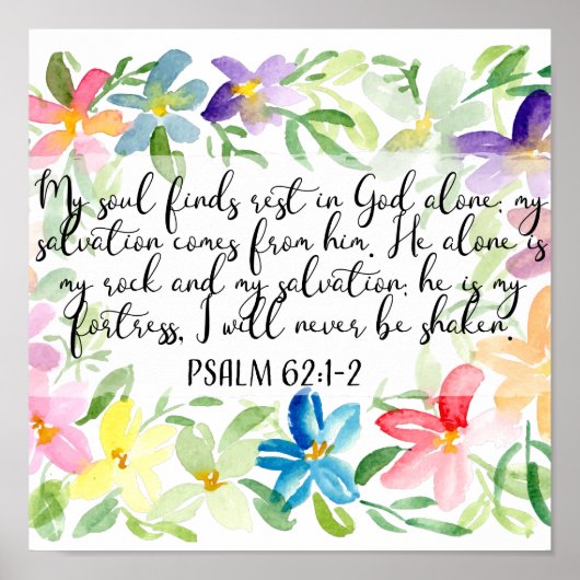 Poster Mon âme trouve le repos en Dieu seule (Devant)