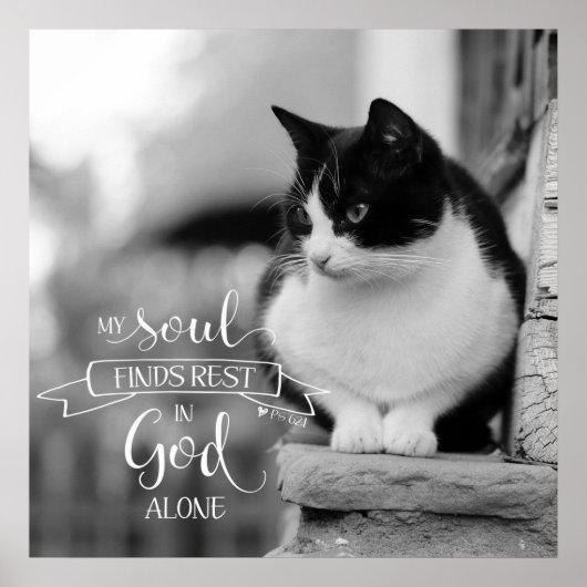 Poster Mon Âme Trouve Le Repos - Ps 62:1 (Devant)