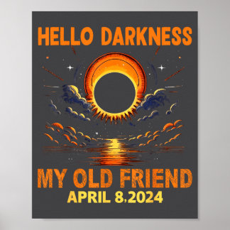 Poster Mon ami de l'obscurité éclipse solaire Hello