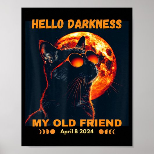 Poster Mon ami de l'obscurité éclipse solaire Hello (Devant)