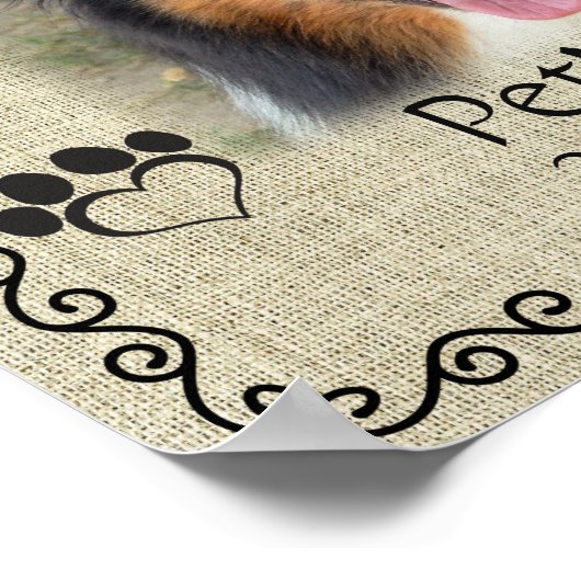 Poster Mon Ami Fidèle Pet Sympathie Custom Burlap (Coin)