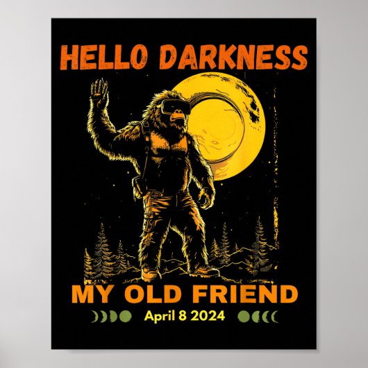 Poster Mon ami Hello Darkness Éclipse solaire (Devant)