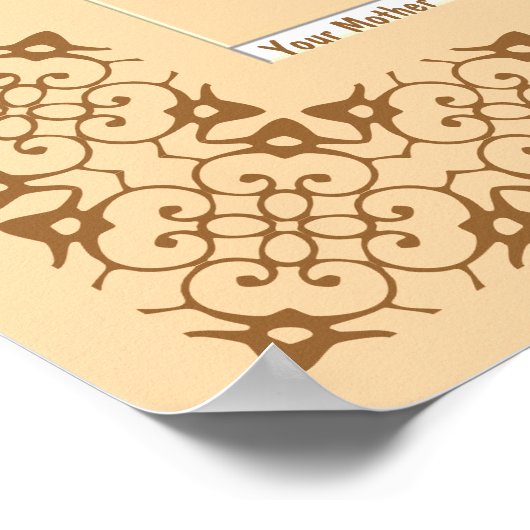 Poster Mon Ancêtres Tangerine Pedigree Chart (Coin)