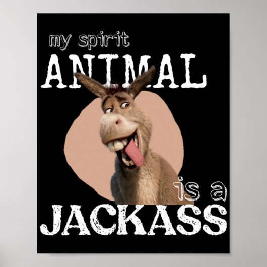 Poster Mon animal d'esprit est un gros cul (Devant)