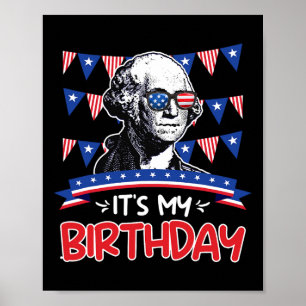 Poster Mon anniversaire fête de l'Indépendance George Was
