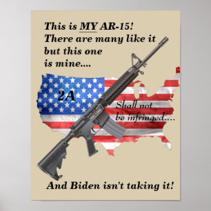 Poster Mon AR15 Ne Doit Pas Être Violé Par Biden