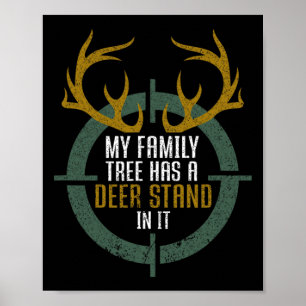 Poster Mon Arbre Familial A Un Deer Stand Dans Il Chasse