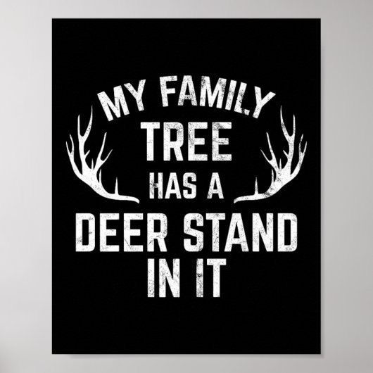 Poster Mon Arbre Familial A Un Deer Stand Dans Le Prem De (Devant)
