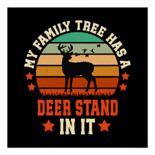 Poster Mon arbre généalogique a un mirador à cerf dedans