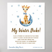 Poster Mon Baby shower de jeu Broke d'eau Signal Giraffe (Devant)