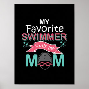 Poster Mon Baigneur Favori M'Appelle Maman Baignade Amusa