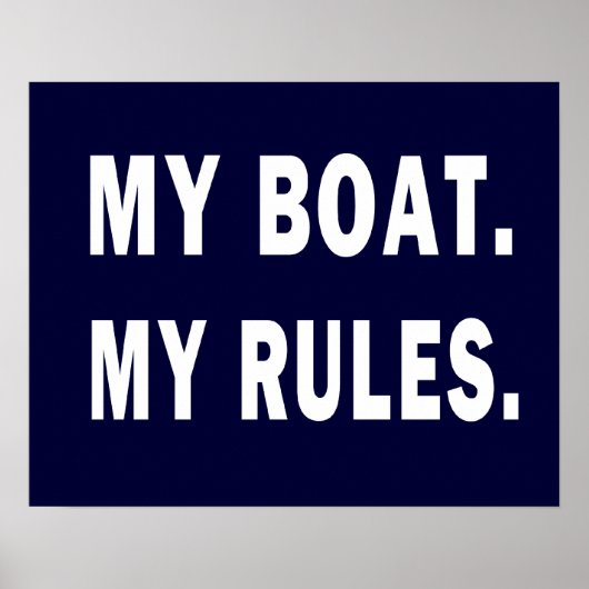 Poster Mon Bateau. Mes règles - plaisance (Devant)