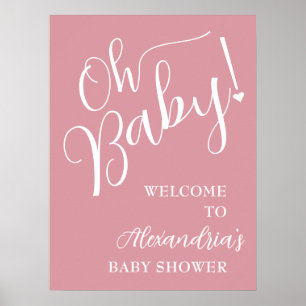 Poster Mon bébé ! Accueil Baby shower fille