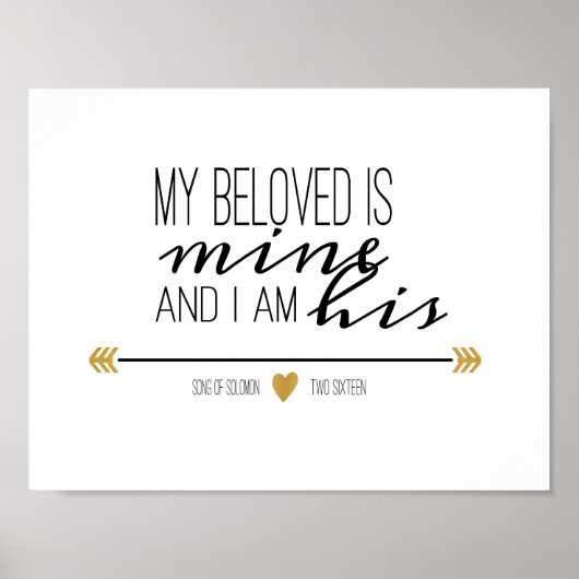 Poster Mon bien-aimé est le mien, Écriture (Devant)