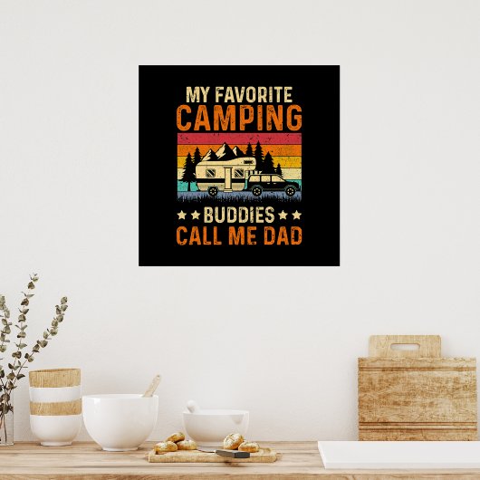 Poster Mon Camping Préféré - Les Potes M'appellent Papa (Cuisine)