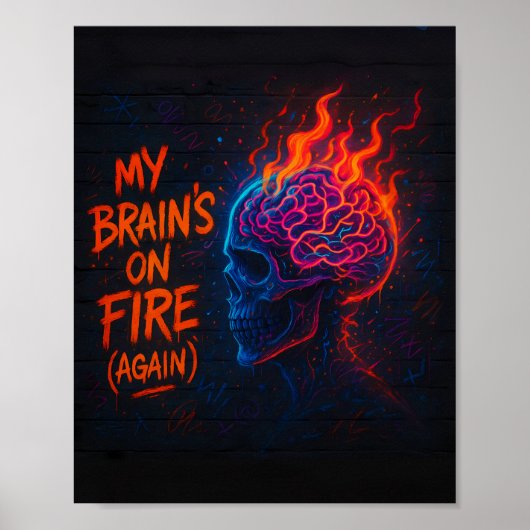 Poster Mon cerveau est en feu (encore) (Devant)