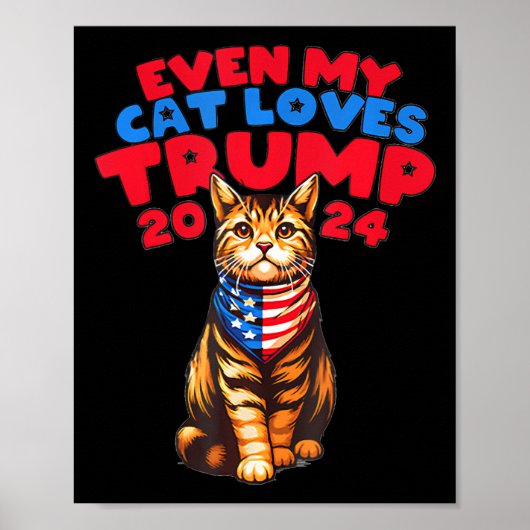 Poster Mon chat aime Trump 2024 (Devant)