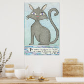 Poster Mon chat - Œuvre d'art inspirée d'une citation de (Cuisine)