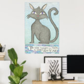 Poster Mon chat - Œuvre d'art inspirée d'une citation de (Bureau à domicile)