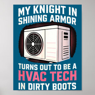 Poster Mon Chevalier En Blague Clim Tech Femme Femmes Gi
