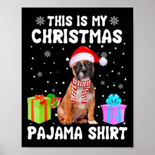 Poster Mon Chien de Noël Chien de Chien de Chien Pajama C