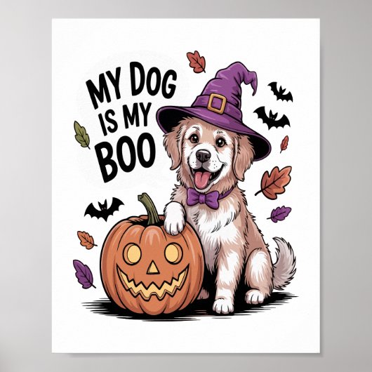 Poster Mon chien est My Boo Halloween (Devant)