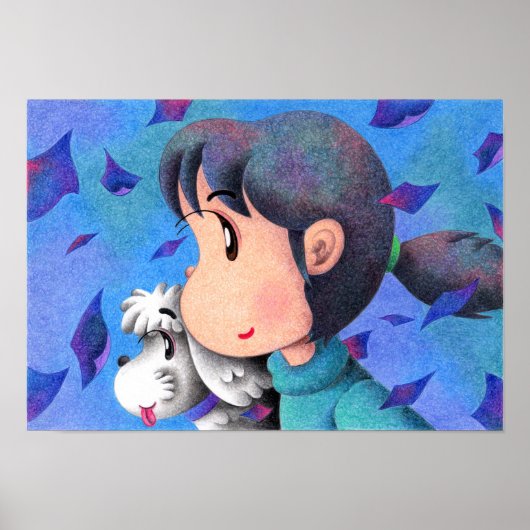 Poster Mon chien et la fille. (Devant)