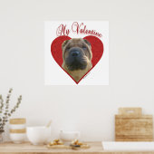 Poster Mon chinois Shar-Pei Valentine (Cuisine)