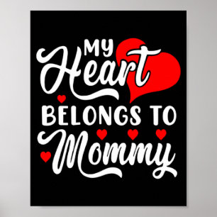 Poster Mon cœur appartient à Maman T Shirt de la Saint-Va