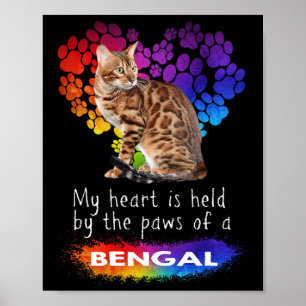 Poster Mon Coeur Est Tenu Par Les Pattes D'Un Chat Du Ben