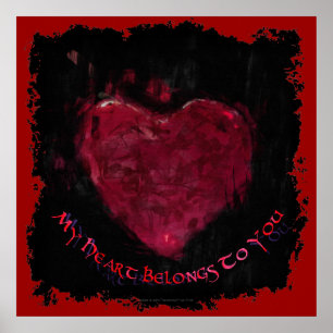 Poster Mon Coeur Vous Appartient La Saint Valentin Romant
