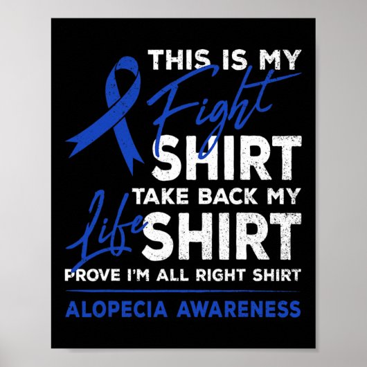 Poster Mon combat Alopecia Sensibilisation Aa Ribbon Warr (Devant)