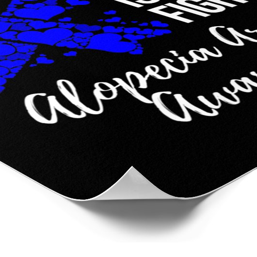 Poster Mon combat de fille est mon combat Alopecia Areata (Coin)