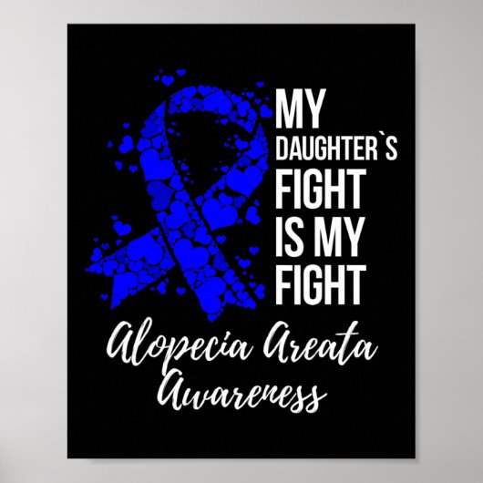 Poster Mon combat de fille est mon combat Alopecia Areata (Devant)