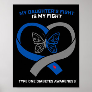 Poster Mon combat de soeur est mon combat pour le diabète
