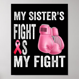 Poster Mon combat Soeurs est mon combat cancer du sein de