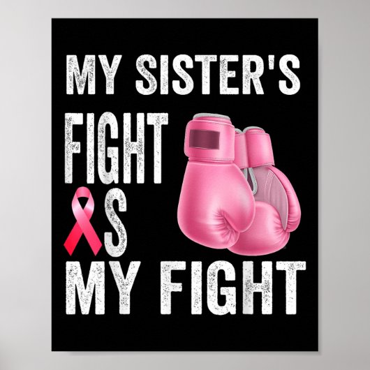 Poster Mon combat Soeurs est mon combat cancer du sein de (Devant)