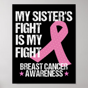 Poster Mon combat Soeurs est mon combat cancer du sein de