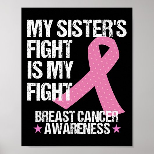 Poster Mon combat Soeurs est mon combat cancer du sein de (Devant)