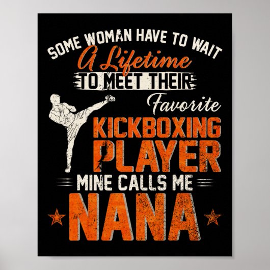 Poster Mon combattant de kickboxing MMA préféré m'appelle (Devant)