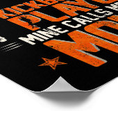 Poster Mon combattant de kickboxing MMA préféré m'appelle (Coin)