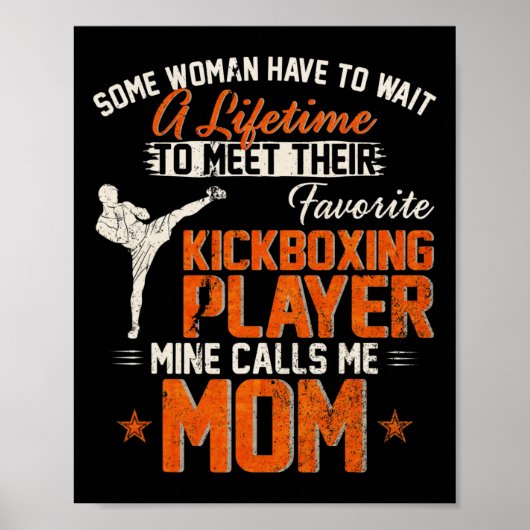 Poster Mon combattant de kickboxing MMA préféré m'appelle (Devant)