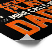 Poster Mon combattant de kickboxing MMA préféré m'appelle (Coin)