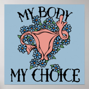Poster Mon corps Mon choix Féministe Pro-choix