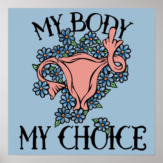 Poster Mon corps Mon choix Féministe Pro-choix (Devant)