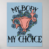 Poster Mon corps Mon choix Féministe Pro-choix (Devant)