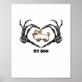 Poster Mon Costume Boo Chihuahua Avec Mains Coeurs Squele (Devant)