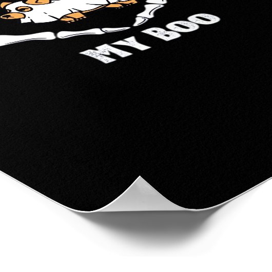 Poster Mon Costume Boo Chihuahua Avec Mains Coeurs Squele (Coin)